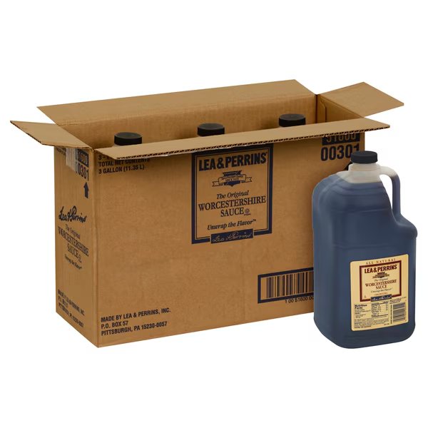 Lea & Perrins Worcestershire Sauce 1 gal., PK3, Lea & Perrins, Mfr#: 10051600003011